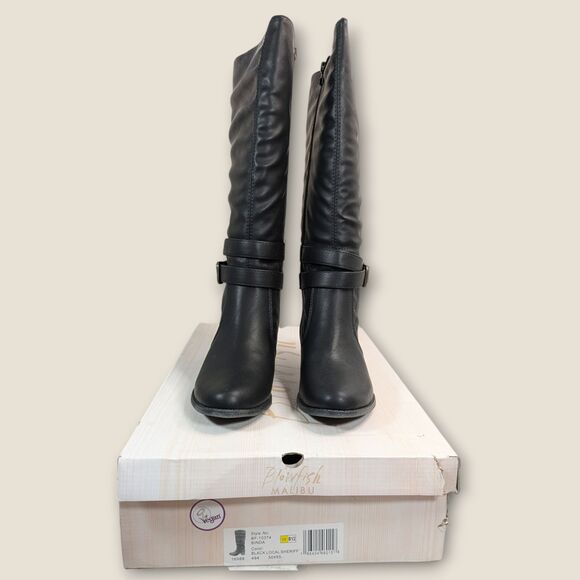 NEW Blowfish Malibu Women's Binda Vegan Leather Boot Black Local Sheriff 8.5M - Picture 11 of 12